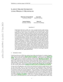 Latent Graph Inference using Product Manifolds