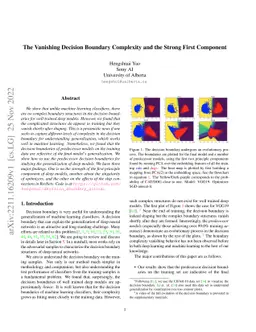 The Vanishing Decision Boundary Complexity and the Strong First
  Component