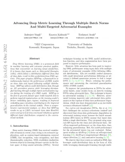Advancing Deep Metric Learning Through Multiple Batch Norms And
  Multi-Targeted Adversarial Examples