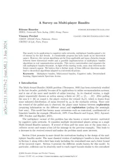 A survey on multi-player bandits