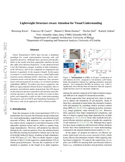 Lightweight Structure-Aware Attention for Visual Understanding