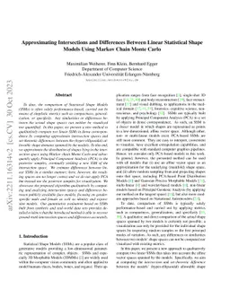 Approximating Intersections and Differences Between Linear Statistical
  Shape Models Using Markov Chain Monte Carlo