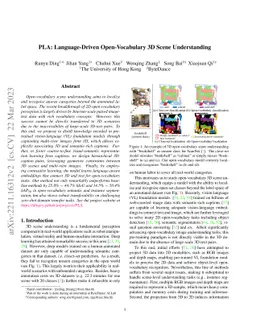 PLA: Language-Driven Open-Vocabulary 3D Scene Understanding