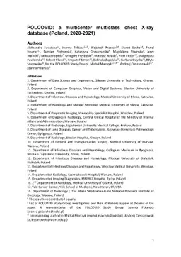 POLCOVID: a multicenter multiclass chest X-ray database (Poland,
  2020-2021)