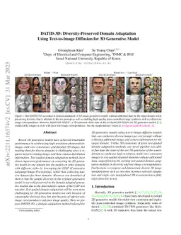 DATID-3D: Diversity-Preserved Domain Adaptation Using Text-to-Image
  Diffusion for 3D Generative Model