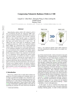 Compressing Volumetric Radiance Fields to 1 MB