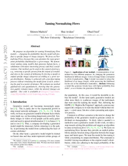 Taming Normalizing Flows