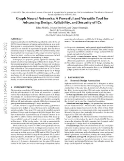 Graph Neural Networks: A Powerful and Versatile Tool for Advancing
  Design, Reliability, and Security of ICs