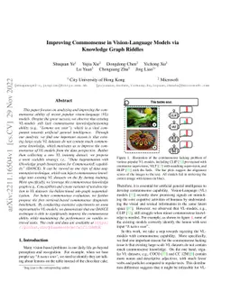 Improving Commonsense in Vision-Language Models via Knowledge Graph
  Riddles