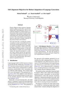 Soft Alignment Objectives for Robust Adaptation of Language Generation