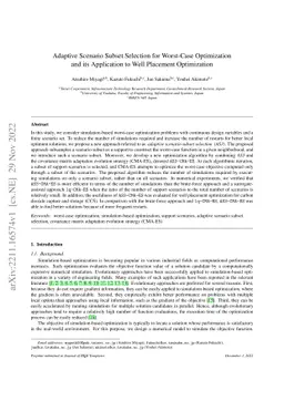 Adaptive Scenario Subset Selection for Worst-Case Optimization and its
  Application to Well Placement Optimization