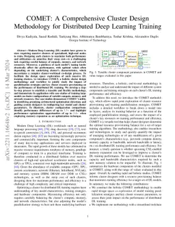 COMET: A Comprehensive Cluster Design Methodology for Distributed Deep
  Learning Training