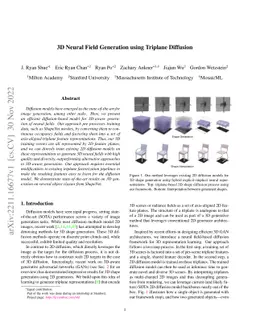 3D Neural Field Generation using Triplane Diffusion