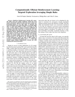 Computationally Efficient Reinforcement Learning: Targeted Exploration
  leveraging Simple Rules
