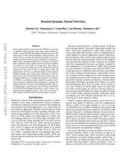 Boosted Dynamic Neural Networks