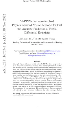VI-PINNs: Variance-involved Physics-informed Neural Networks for Fast
  and Accurate Prediction of Partial Differential Equations