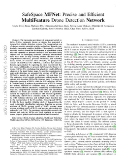 SafeSpace MFNet: Precise and Efficient MultiFeature Drone Detection
  Network