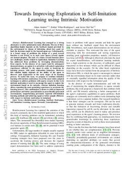 Towards Improving Exploration in Self-Imitation Learning using Intrinsic
  Motivation