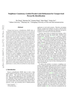 Neighbour Consistency Guided Pseudo-Label Refinement for Unsupervised
  Person Re-Identification
