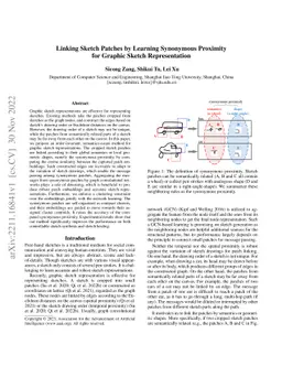 Linking Sketch Patches by Learning Synonymous Proximity for Graphic
  Sketch Representation