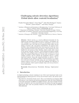 Challenging mitosis detection algorithms: Global labels allow centroid
  localization