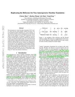 Rephrasing the Reference for Non-Autoregressive Machine Translation