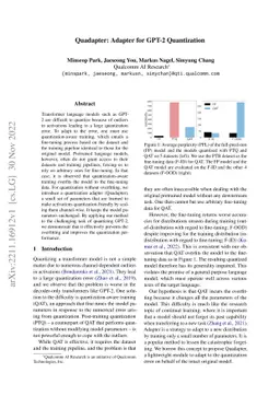 Quadapter: Adapter for GPT-2 Quantization