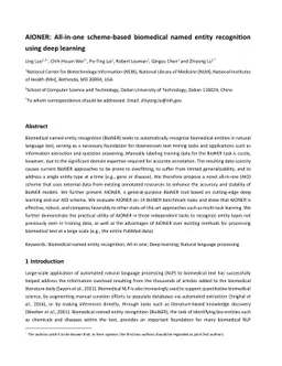 AIONER: All-in-one scheme-based biomedical named entity recognition
  using deep learning