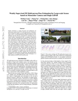 Weakly Supervised 3D Multi-person Pose Estimation for Large-scale Scenes
  based on Monocular Camera and Single LiDAR