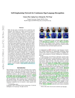 Self-Emphasizing Network for Continuous Sign Language Recognition