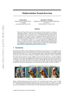 Multiresolution Textual Inversion