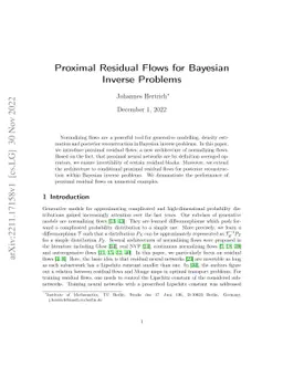Proximal Residual Flows for Bayesian Inverse Problems