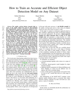 How to Train an Accurate and Efficient Object Detection Model on Any
  Dataset
