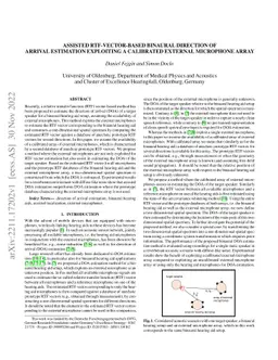 Assisted RTF-Vector-Based Binaural Direction of Arrival Estimation
  Exploiting a Calibrated External Microphone Array