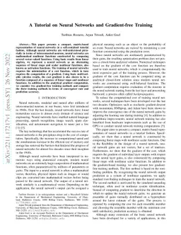 A Tutorial on Neural Networks and Gradient-free Training