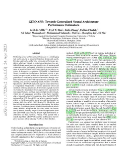 GENNAPE: Towards Generalized Neural Architecture Performance Estimators