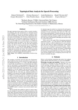Topological Data Analysis for Speech Processing
