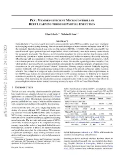 Pex: Memory-efficient Microcontroller Deep Learning through Partial
  Execution
