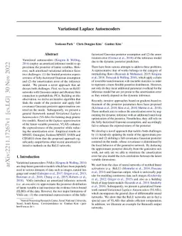 Variational Laplace Autoencoders