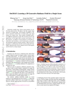 SinGRAF: Learning a 3D Generative Radiance Field for a Single Scene