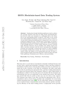 BDTS: Blockchain-based Data Trading System