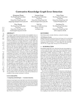 Contrastive Knowledge Graph Error Detection