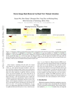 Stereo Image Rain Removal via Dual-View Mutual Attention