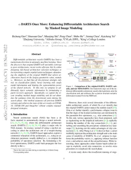 $α$ DARTS Once More: Enhancing Differentiable Architecture Search
  by Masked Image Modeling