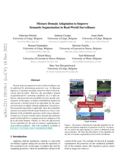 Mixture Domain Adaptation to Improve Semantic Segmentation in Real-World
  Surveillance