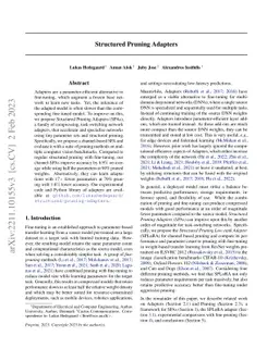 Structured Pruning Adapters