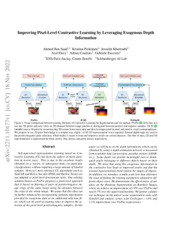 Improving Pixel-Level Contrastive Learning by Leveraging Exogenous Depth
  Information