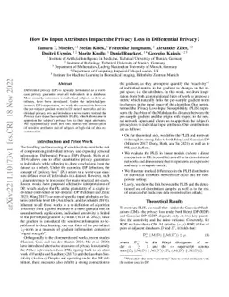 How Do Input Attributes Impact the Privacy Loss in Differential Privacy?
