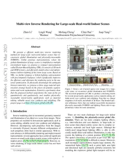 Multi-view Inverse Rendering for Large-scale Real-world Indoor Scenes