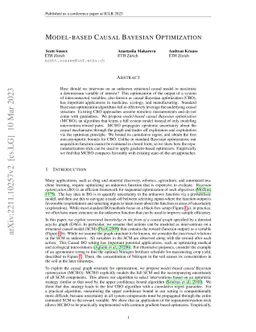Model-based Causal Bayesian Optimization
